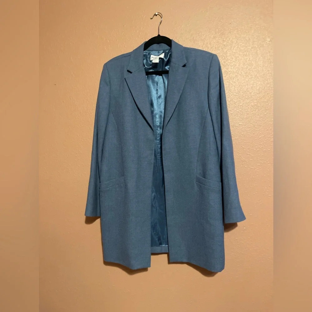 Pendleton Virgin Wool Blazer Long Jacket Size 16 - image 1